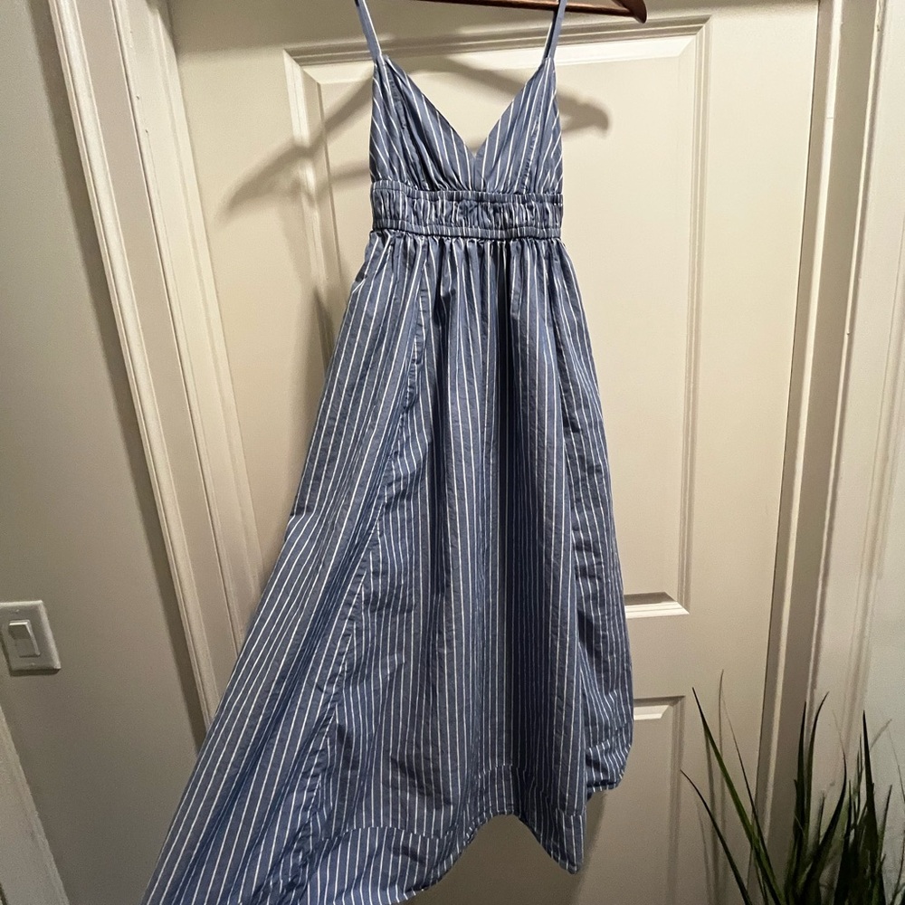 Women’s Blue and White Striped Maxi Dress size XS